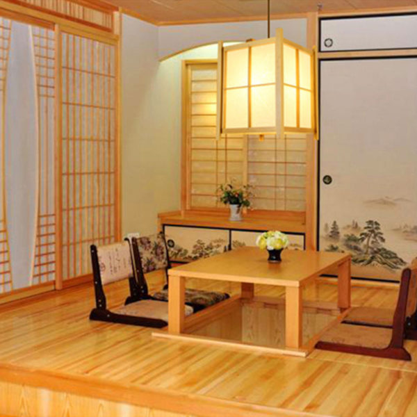 Wooden Check Pendant Light Japanese Creative Pendant Light Living Room Bedroom Lighting - Image 4