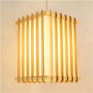 Fence Design Pendant Light Japanese Wooden Pendant Light Bedroom Restaurant Lighting