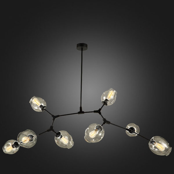 American Rural Industrial Retro Style Iron Craft 8 Lights Pendant Light - Image 5