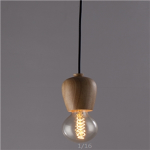 American Country Mini Style Decorative Wood Pendant Light