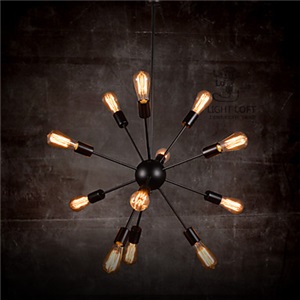 Creative 12-Light Brushed Nickel Chandelier