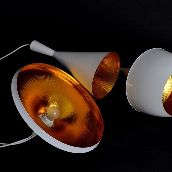 Pendant 3 Light American Style White Iron Aluminum Spinning - Image 7