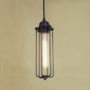 Industrial One Light Mini Hanging Pendant in Pewter Finish - Image 4
