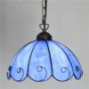 Blossom Shade 12 Inch Mini Hanging Pendant Lighting in Tiffany Stained Glass Style