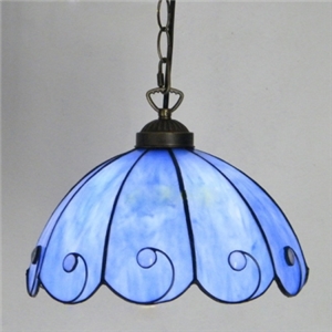 Blossom Shade 12 Inch Mini Hanging Pendant Lighting in Tiffany Stained Glass Style