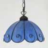Blossom Shade 12 Inch Mini Hanging Pendant Lighting in Tiffany Stained Glass Style - Image 3