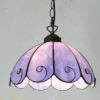 Blossom Shade 12 Inch Mini Hanging Pendant Lighting in Tiffany Stained Glass Style - Image 4