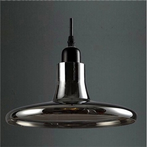 Disc Shape Dark Grey/White Industry LOFT Glass Pendant
