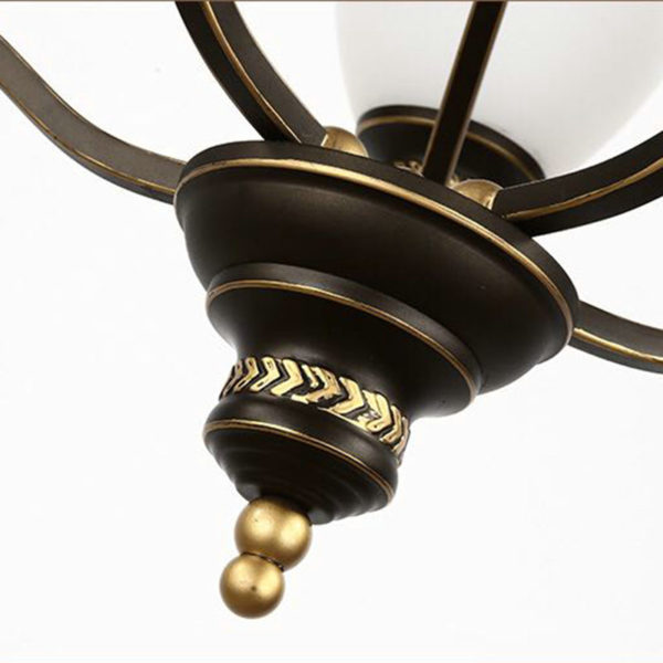 8 Light 32 inch Ceiling Light Fixture, Black - Image 4