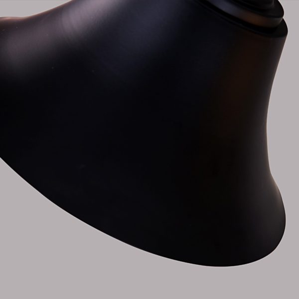 American Rural Industrial Retro Style Iron Craft Black Iron Cap Pendant Light - Image 5