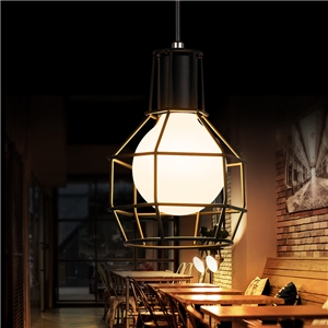 American Rural Industrial Retro Style Iron Craft Black Cable Pendant Light