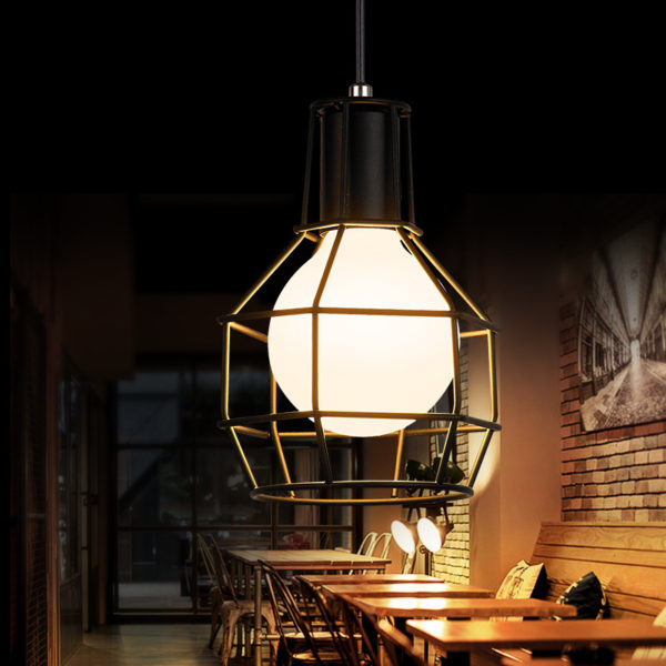 American Rural Industrial Retro Style Iron Craft Black Cable Pendant Light - Image 3