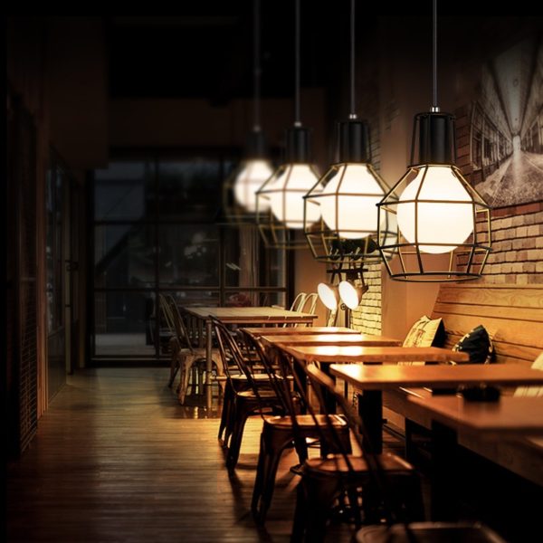 American Rural Industrial Retro Style Iron Craft Black Cable Pendant Light - Image 4