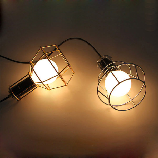 American Rural Industrial Retro Style Iron Craft Black Cable Pendant Light - Image 5