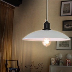 American Rural Industrial Retro Style Iron Craft Simple White Pendant Light