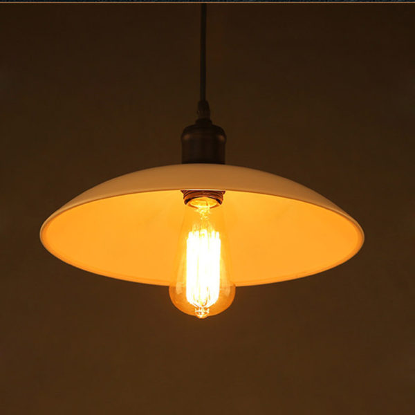 American Rural Industrial Retro Style Iron Craft Simple White Pendant Light - Image 3