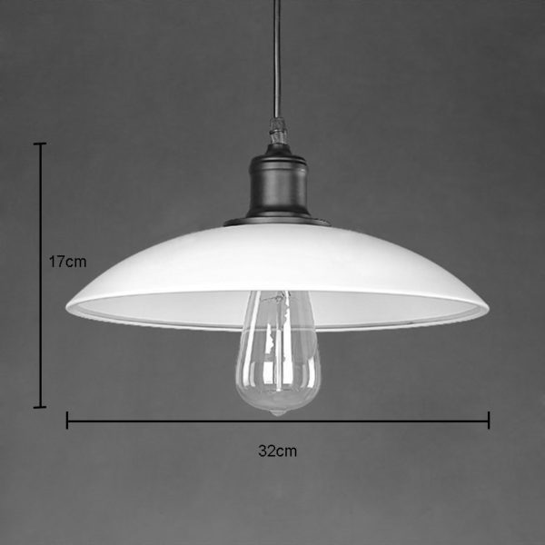 American Rural Industrial Retro Style Iron Craft Simple White Pendant Light - Image 4