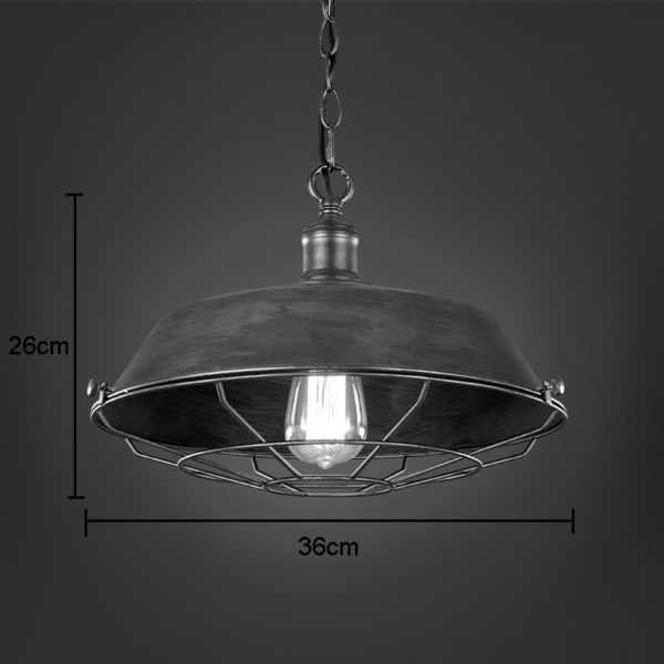 American Rural Industrial Retro Style Iron Craft Rust-colored Pendant Light - Image 3
