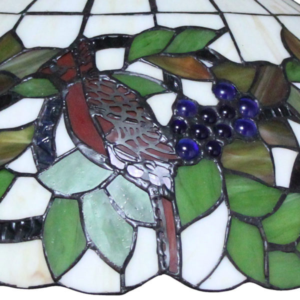 16inch European Pastoral Retro Style Pendant Lights Bird and Grapes Pattern Glass Shade Bedroom Living Room Dining Room Kitchen Lights - Image 4