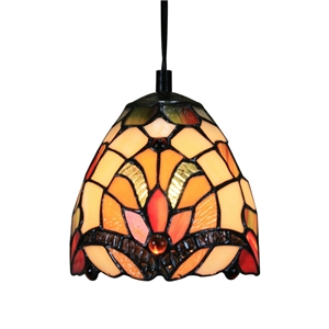 6inch European Pastoral Retro Style Pendant Light Multicolor Pattern Shade Bedroom Living Room Dining Room Kitchen Lights