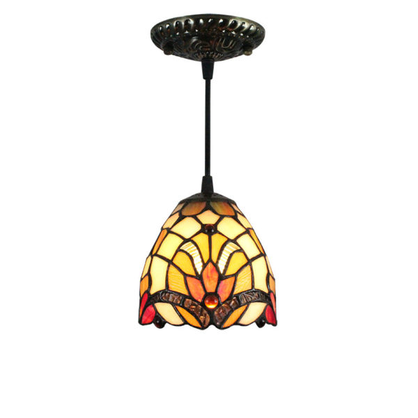 6inch European Pastoral Retro Style Pendant Light Multicolor Pattern Shade Bedroom Living Room Dining Room Kitchen Lights - Image 9