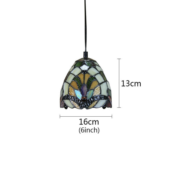 6inch European Pastoral Retro Style Pendant Light Multicolor Pattern Shade Bedroom Living Room Dining Room Kitchen Lights - Image 2