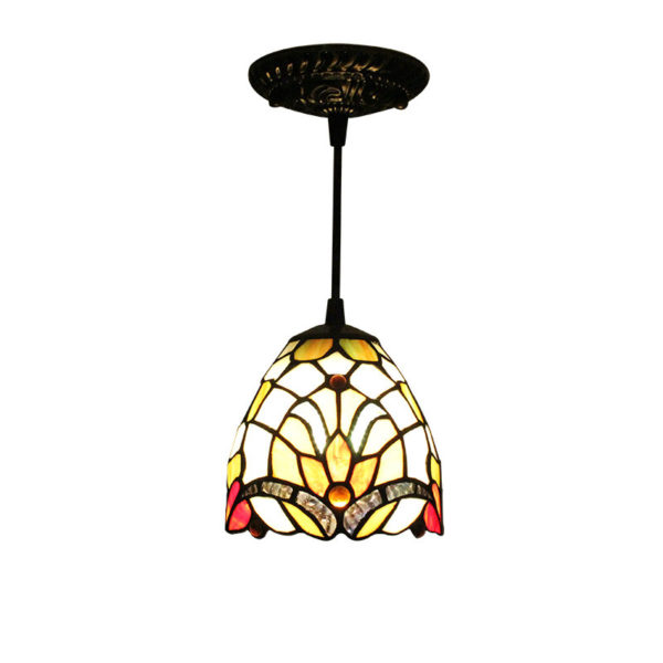 6inch European Pastoral Retro Style Pendant Light Multicolor Pattern Shade Bedroom Living Room Dining Room Kitchen Lights - Image 3