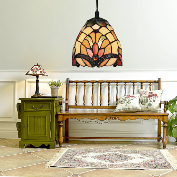 6inch European Pastoral Retro Style Pendant Light Multicolor Pattern Shade Bedroom Living Room Dining Room Kitchen Lights - Image 6