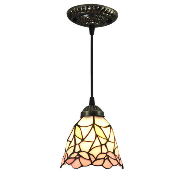6inch European Pastoral Retro Style Pendant Light Pink Flower Pattern Shade Bedroom Living Room Dining Room Kitchen Lights - Image 5