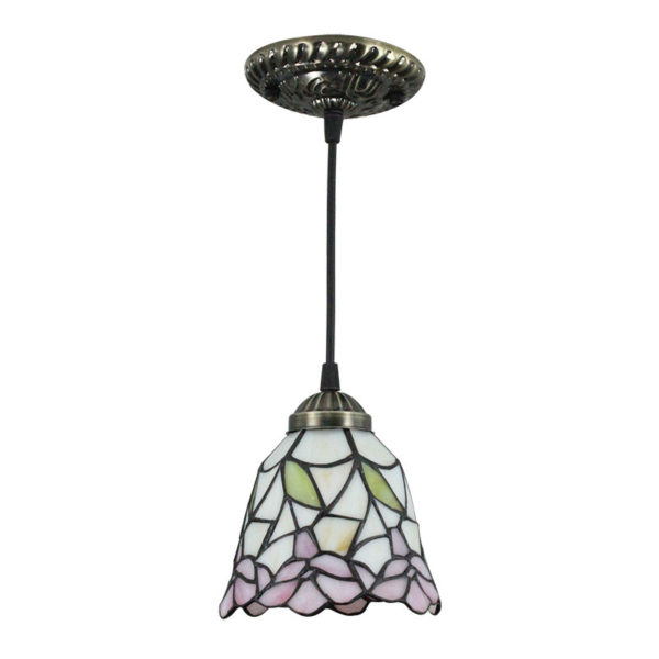6inch European Pastoral Retro Style Pendant Light Pink Flower Pattern Shade Bedroom Living Room Dining Room Kitchen Lights - Image 6