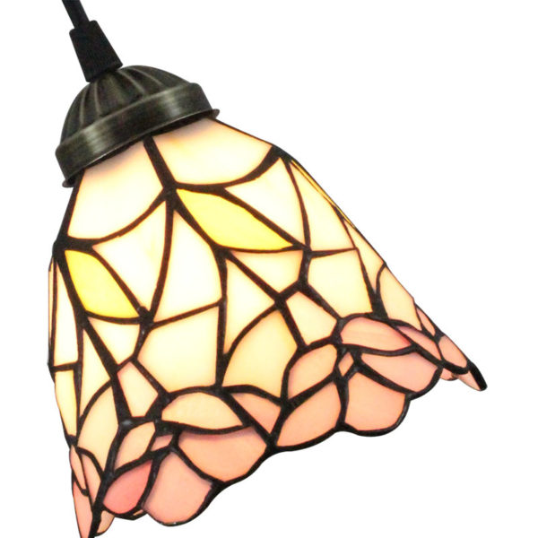 6inch European Pastoral Retro Style Pendant Light Pink Flower Pattern Shade Bedroom Living Room Dining Room Kitchen Lights - Image 3