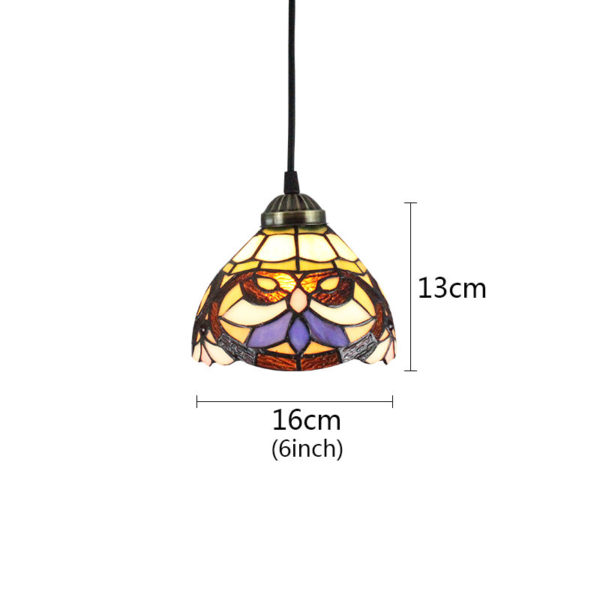 6inch European Pastoral Retro Style Pendant Light Multicolor Pattern Shade Bedroom Living Room Dining Room Kitchen Lights - Image 2