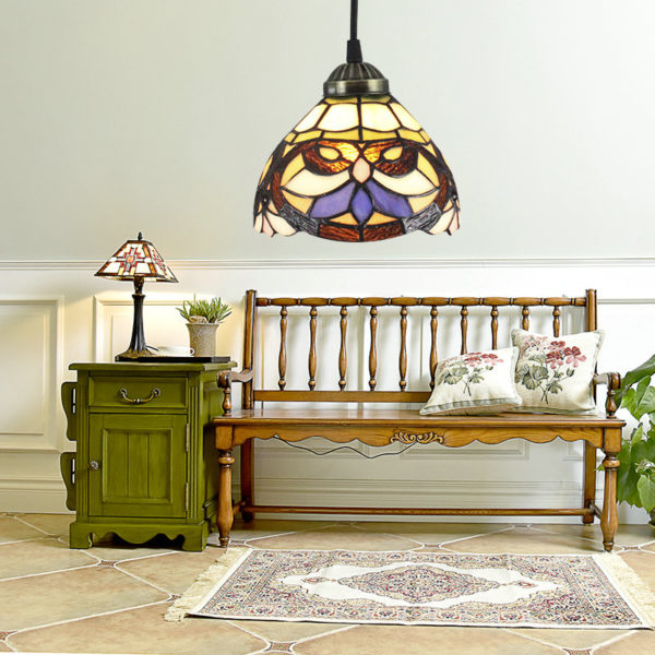6inch European Pastoral Retro Style Pendant Light Multicolor Pattern Shade Bedroom Living Room Dining Room Kitchen Lights - Image 6