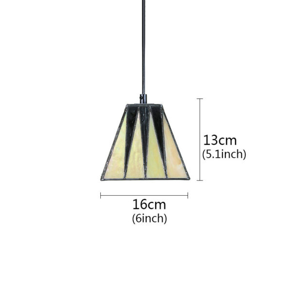 6inch European Pastoral Retro Style Pendant Light Trapezoidal Shade Bedroom Living Room Dining Room Kitchen Lights - Image 2