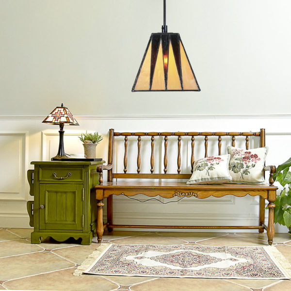 6inch European Pastoral Retro Style Pendant Light Trapezoidal Shade Bedroom Living Room Dining Room Kitchen Lights - Image 6