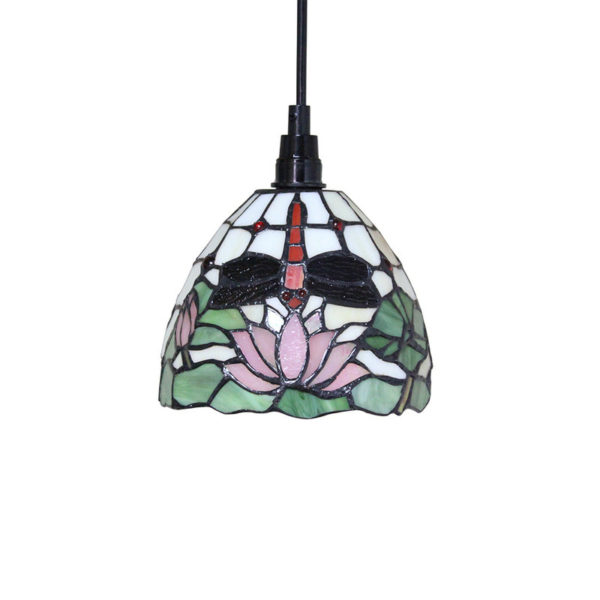 6inch European Pastoral Retro Style Pendant Light Dragonfly and Lotus Pattern Shade Bedroom Living Room Dining Room Kitchen Lights - Image 8