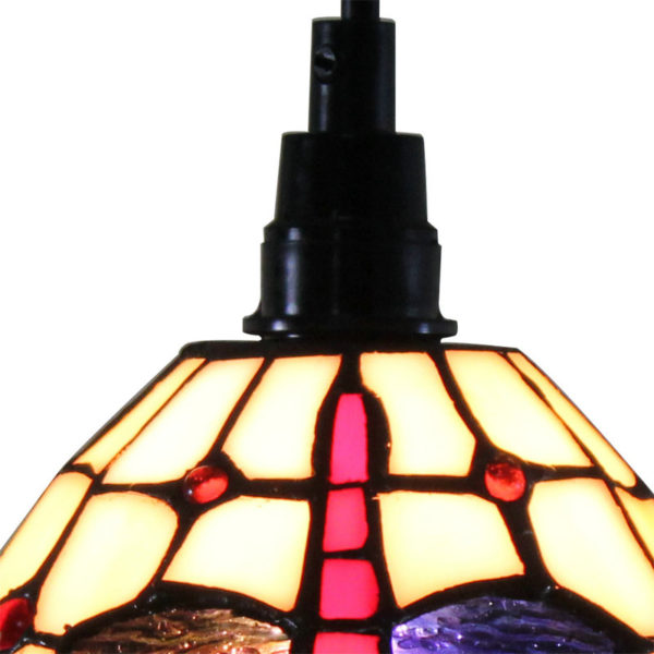 6inch European Pastoral Retro Style Pendant Light Dragonfly and Lotus Pattern Shade Bedroom Living Room Dining Room Kitchen Lights - Image 4