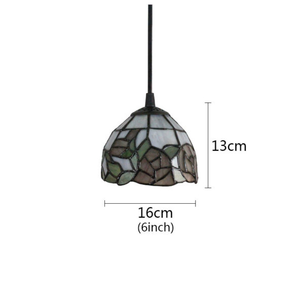 6inch European Pastoral Retro Style Pendant Light Colorful Flowers Pattern Shade Bedroom Living Room Dining Room Kitchen Lights - Image 2