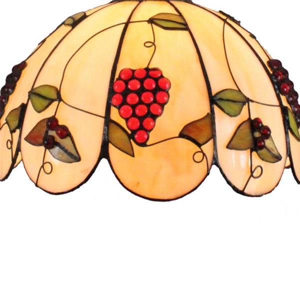 12inch European Pastoral Retro Style Pendant Light Grape Pattern Glass Shade Bedroom Living Room Dining Room Kitchen Lights - Image 4