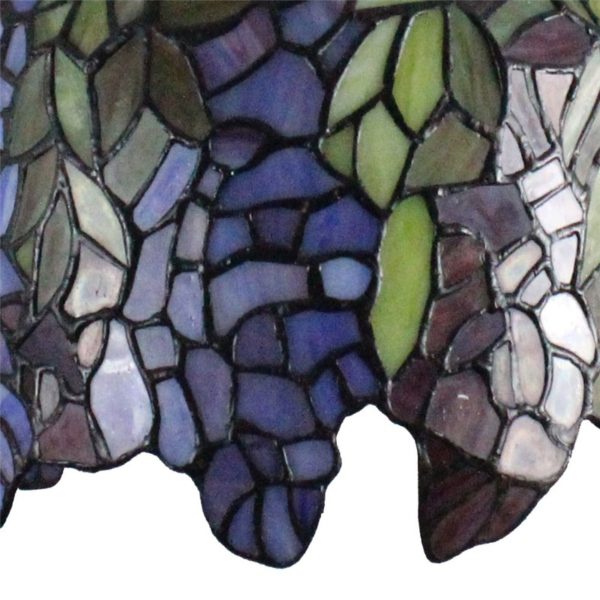 12inch European Pastoral Retro Style Pendant Light Colorful Leaves Pattern Glass Shade Bedroom Living Room Dining Room Kitchen Lights - Image 5