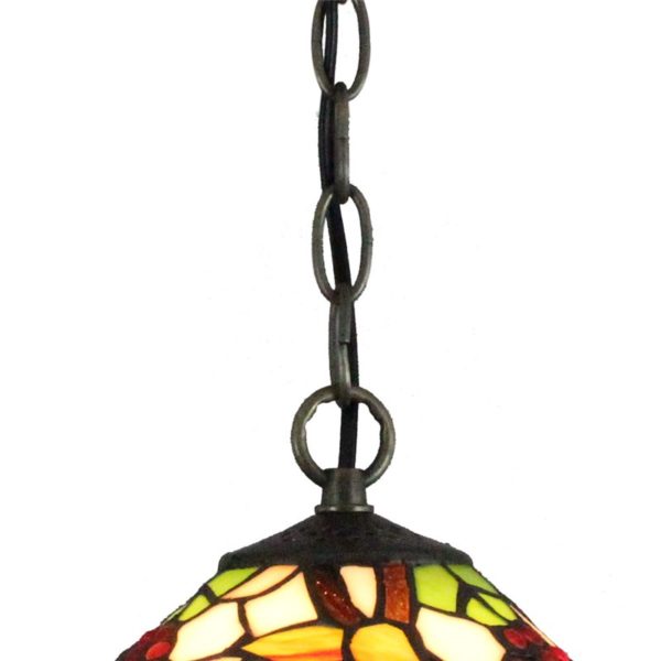 12inch European Pastoral Retro Style Pendant Light Grape Pattern Glass Shade Bedroom Living Room Dining Room Kitchen Lights - Image 3