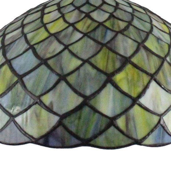 12inch European Pastoral Retro Style Pendant Light Mesh Pattern Colorful Pattern Glass Shade Bedroom Living Room Dining Room Kitchen Lights - Image 5
