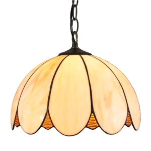12inch European Pastoral Retro Style Pendant Light Petals Shape Glass Shade Bedroom Living Room Dining Room Kitchen Lights
