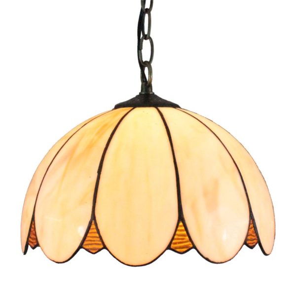 12inch European Pastoral Retro Style Pendant Light Petals Shape Glass Shade Bedroom Living Room Dining Room Kitchen Lights - Image 7