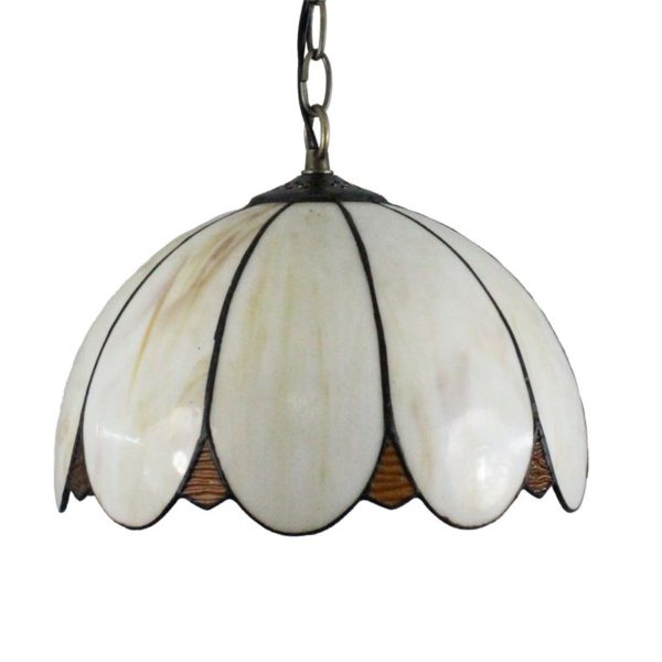 12inch European Pastoral Retro Style Pendant Light Petals Shape Glass Shade Bedroom Living Room Dining Room Kitchen Lights - Image 8
