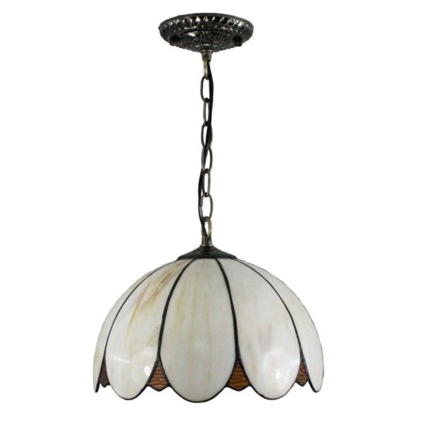 12inch European Pastoral Retro Style Pendant Light Petals Shape Glass Shade Bedroom Living Room Dining Room Kitchen Lights - Image 9