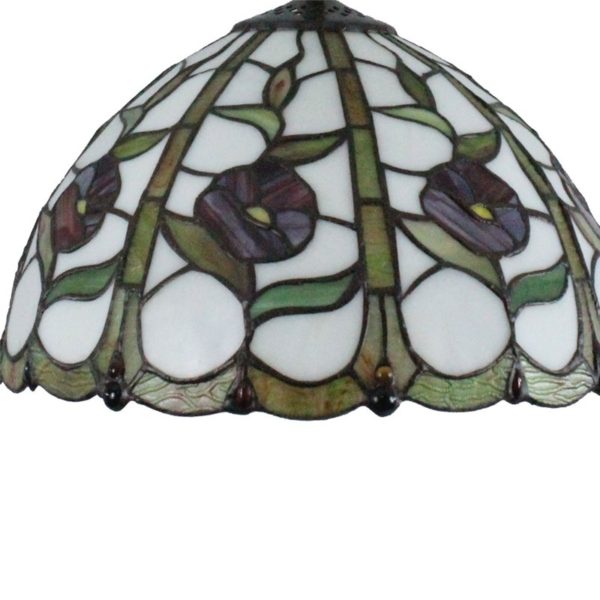 12inch European Pastoral Retro Style Pendant Light Little Flower Pattern Glass Shade Bedroom Living Room Dining Room Kitchen Lights - Image 5