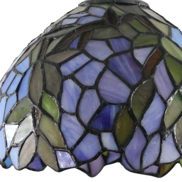 8inch European Pastoral Retro Style Pendant Light Colorful Leaf Pattern Glass Shade Bedroom Living Room Kitchen Light - Image 4