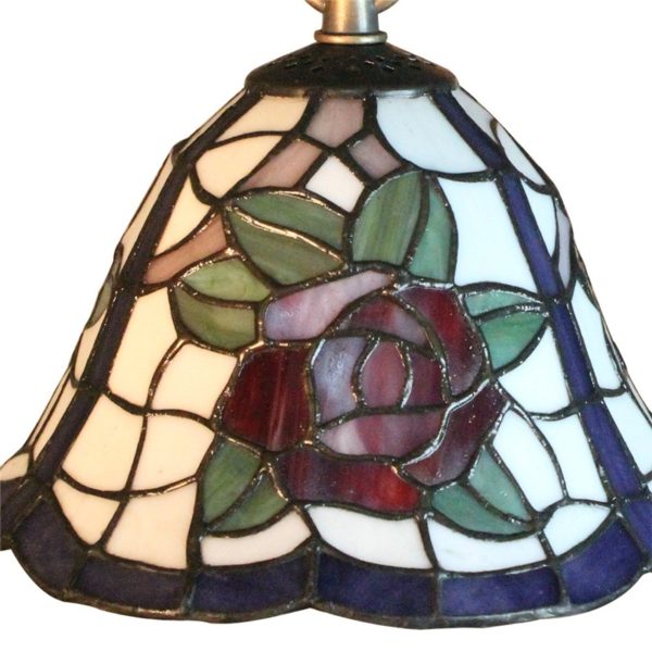 8inch European Pastoral Retro Style Pendant Light Rose Pattern Glass Shade Bedroom Living Room Kitchen Light - Image 9