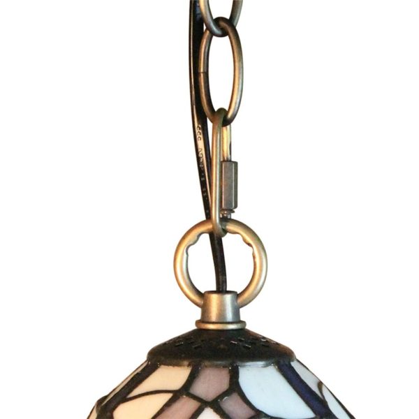 8inch European Pastoral Retro Style Pendant Light Rose Pattern Glass Shade Bedroom Living Room Kitchen Light - Image 4